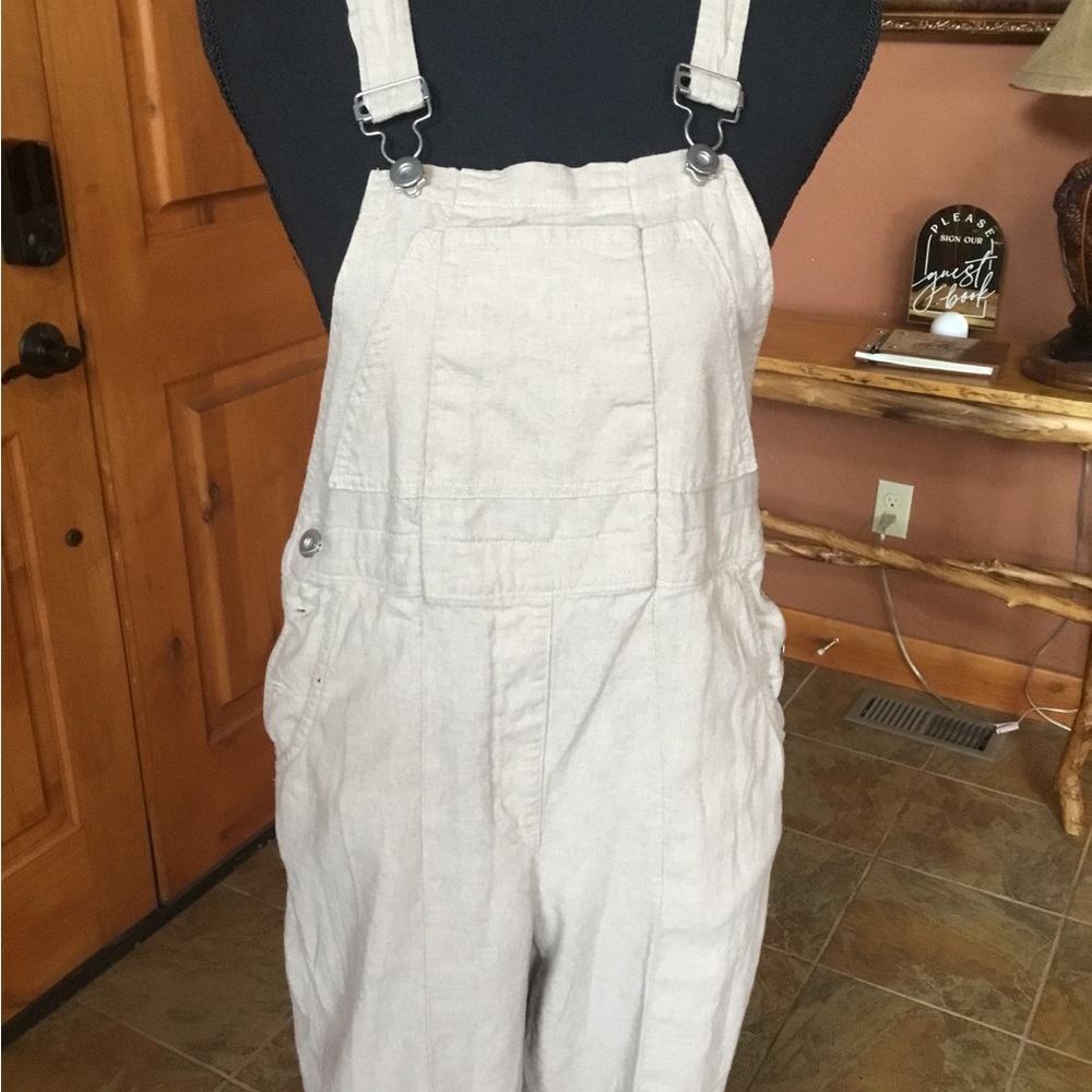 Coldwater Creek linen Overalls